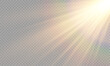 © David - Light Vector with Sun Glare. Sun, Sunrays, and Glare in PNG Format. Gold Flare and Glare.