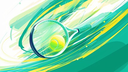 Tennis themed logo