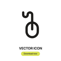 Poster - Mouse icon vector. Linear-style sign for mobile concept and web design. Mouse symbol illustration. Pixel vector graphics - Vector.	