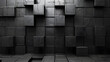 An image of a dark cubic structure offering a sleek and modern aesthetic with subtle texture