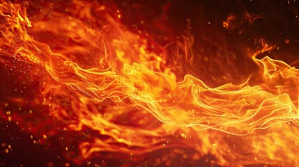 Dynamic fire illustration, capturing the intensity and movement of flames


