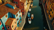 Burano island in Venice, nice summer morning.