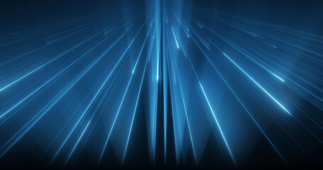 Wall Mural - abstract tech backdrop features parallel blue lines, representing seamless data transfer in cutting-