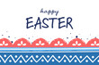 Colourful Easter egg pattern. Concept of Easter background with ornaments. Vector illustration