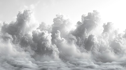 Aufkleber - A white modern background with cloudiness, mist or smog isolated transparently. Modern illustration...