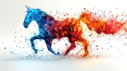 Aufkleber - A chess horse with an inscription on a white background. Starry sky or space, containing stars and the universe. Modern strategy illustration.