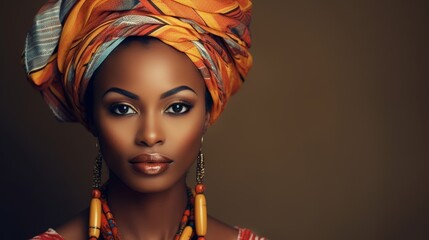 Wall Mural - The fashion portrait of a young African woman.