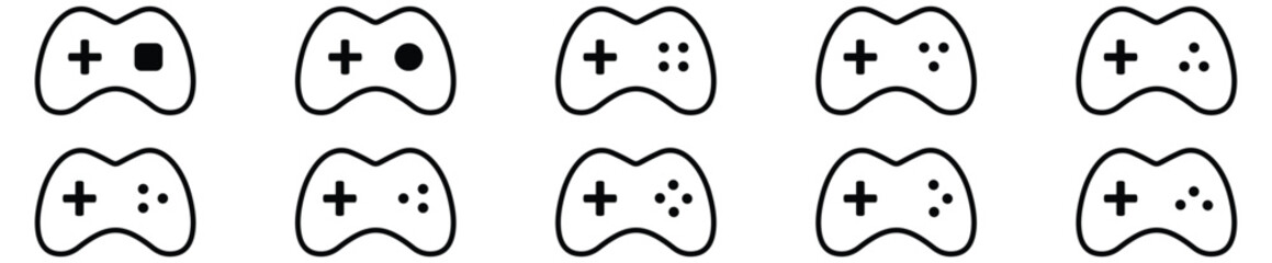 Wall Mural - Game controller icon. Gamepads vector icon line art set.  Video game console icon. Vector illustration