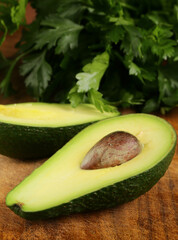 Wall Mural - organic fresh avocado for healthy eating on the table