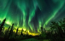 An enchanting aurora paints the night sky with its elegant dance.