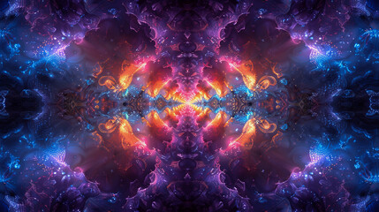 Wall Mural - Abstract background design in fractal art concept, background or wallpaper, art abstract