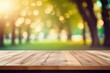 wooden table with bokeh background , Product natural background Generative Ai