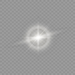 Wall Mural - light effect set. glow isolated white transparent light effect set, lens flare, explosion, glitter, 