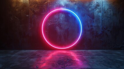Poster - Light in a geometric shape. 3d light. Abstract.