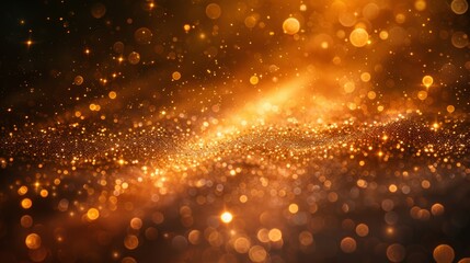 Aufkleber - Glow light effect. Sparkling stars. Golden lights.