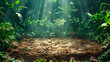 Underwater nature scene with tropical fish, vibrant green plants in a sunlit aquatic environment