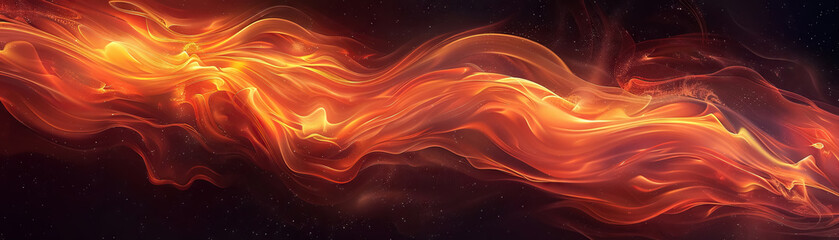 Poster - Abstract background with fiery streaks of red and orange on a dark backdrop