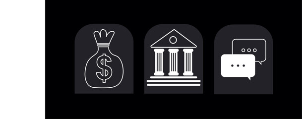 Wall Mural - 2d illustration business icon set