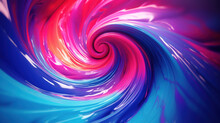 Abstract Background With Swirl Of Colors Twisting In Motion In Vivid Color Vortex.