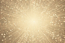 Sun Burst In Retro Style With Grungy Dots. Vintage Sun Rays Background.