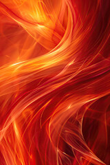 Poster - Abstract swirl of red and orange, suggesting fiery energy and dynamic movement
