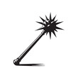 Awe-Inspiring Mace Set of Silhouette - Redefining Shadows of Historical Weaponry with Mace Illustration - Streamlined Mace Vector
