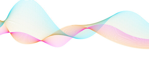 Wall Mural - abstract luxury wavy flowing dynamic smooth curve lines isolated background. digital future technolo