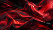 red wild fire on black background ,Red abstract wavy background. 3d rendering