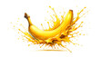 A banana with a yellow Splash fresh