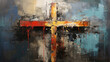 Cross.  Symbolic, artistic background, generative ai