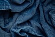 close up of blue denim fabric