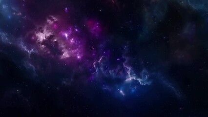 Wall Mural - blue purple deep space galaxy nebula. cinematic celestial background depicting astrology and space e