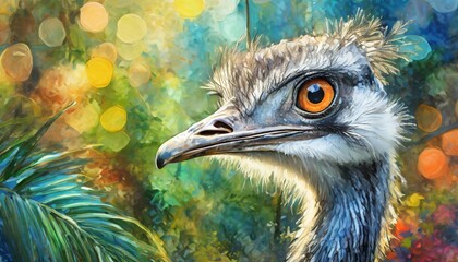 close up of an ostrich
