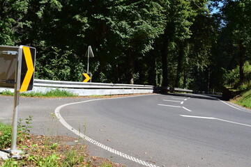 Poster - curvy country road in rural Luxembourg