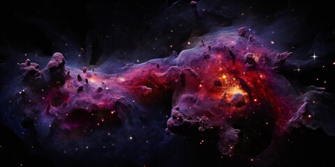Wall Mural - colorful space galaxy cloud nebula. stary night cosmos. universe science astronomy