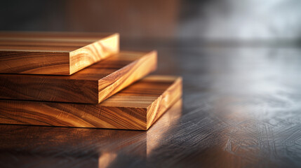 Wooden Planks, Warm Brown Tones, Textured Surface Close-Up