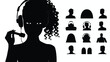 Black Female Operator pictogram with bonus 2017 tree
