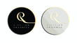 CR logo design vector luxury modern icon  sillouett