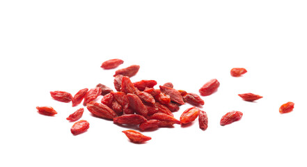 Wall Mural - Dried goji berry pile isolated on white