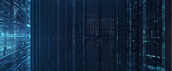 abstract background of coding software for stock market, blue tone