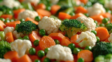 Wall Mural - Fresh mixed vegetables in close-up.
