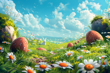 Happy Easter background wallpaper for festive celebration