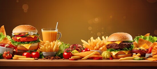 Poster - A table filled with various food items