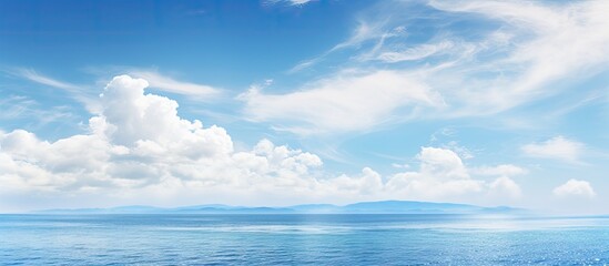 Sticker - Boat sailing calm sea under cloudy sky