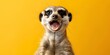 A humorous meerkat makes funny faces bring joy and laughter to all. Concept Funny Animals, Meerkat Humor, Facial Expressions, Laughter Therapy, Joyful Moments