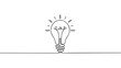 © artisttop - Continuous one line drawing of electric light bulb. Concept of idea emergence. Vector illustration.