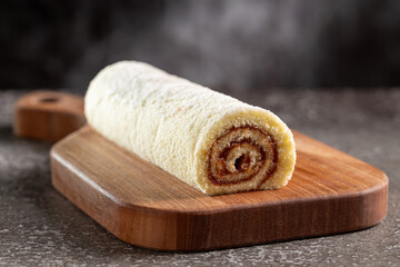 Wall Mural - Swiss roll cake filled with guava paste.