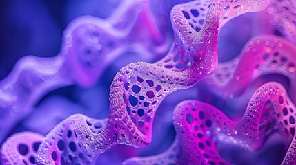 The porous structure. Organic material. Macrostructural design. Illustration for brochure, poster, presentation, flyer or banner.
