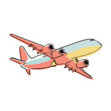 Fototapeta Tematy - drawing illustration of airplane