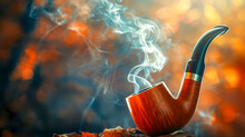 Warm Autumn Vibes With Smoking Pipe